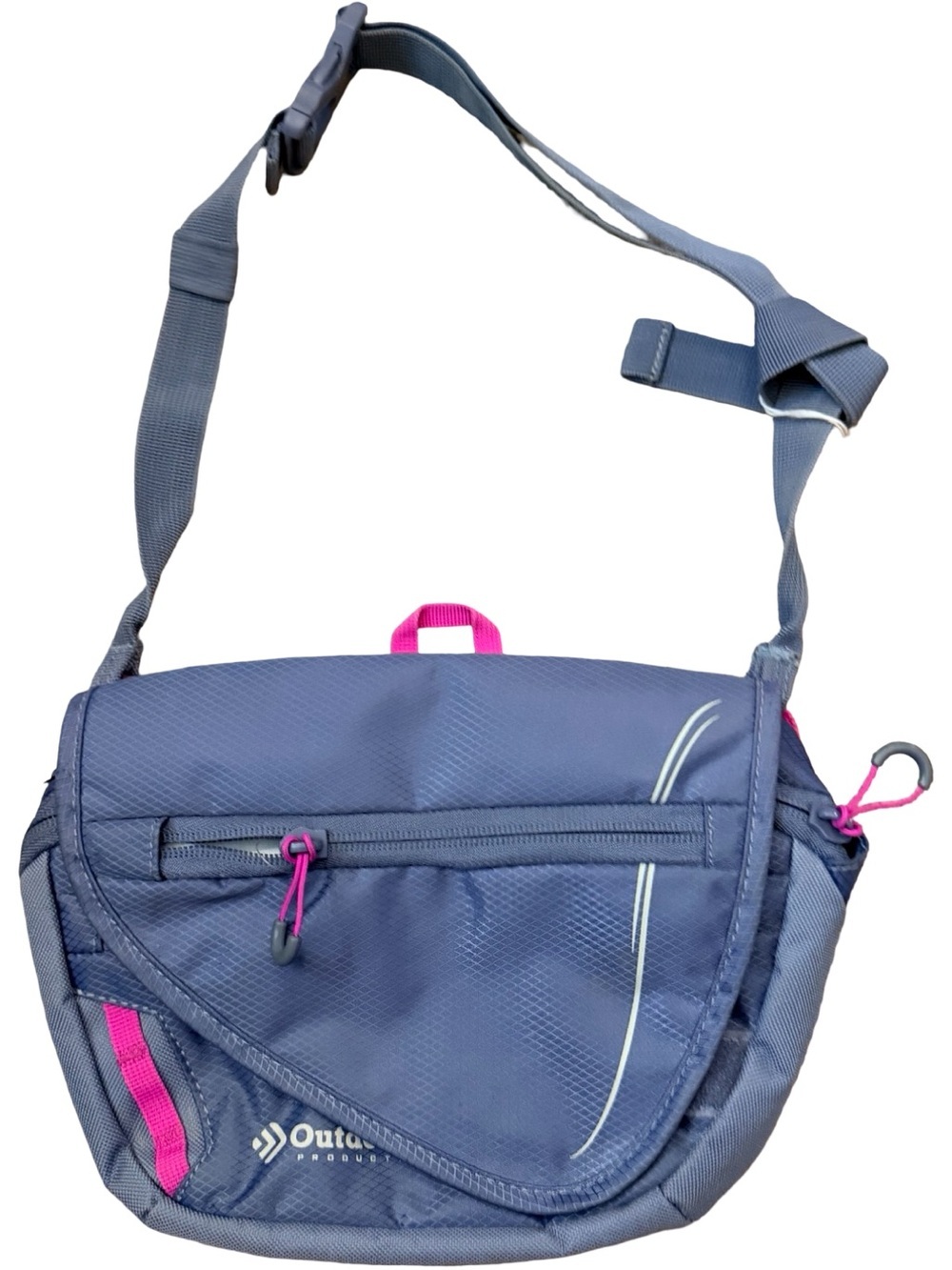 Outdoor Products Marilyn Waist Pack Crossbody Gray Pink Travel Hiking Bag